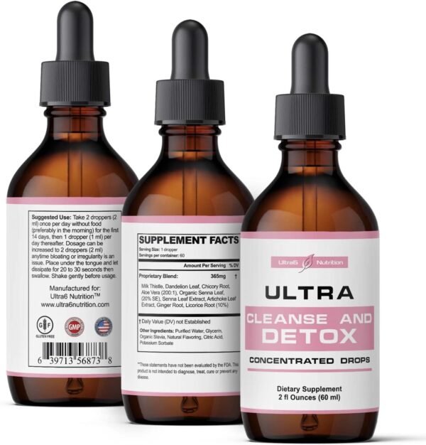 Liver Cleanse Detox & Repair Drops with Milk Thistle, Dandelion Root & Artichoke Extract - Liver Detox Supplement and Colon Cleanser