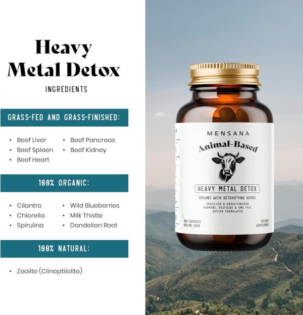 Heavy Metal Detox Supplement, Kidney, Liver Cleanse Detox & Repair Capsules, 180 Capsules - 30 Servings