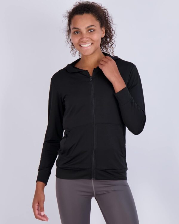 Real Essentials 3 Pack: Womens Dry-Fit Long Sleeve Quarter Zip & Full Zip Up Hoodie Workout Jacket (Available in Plus)