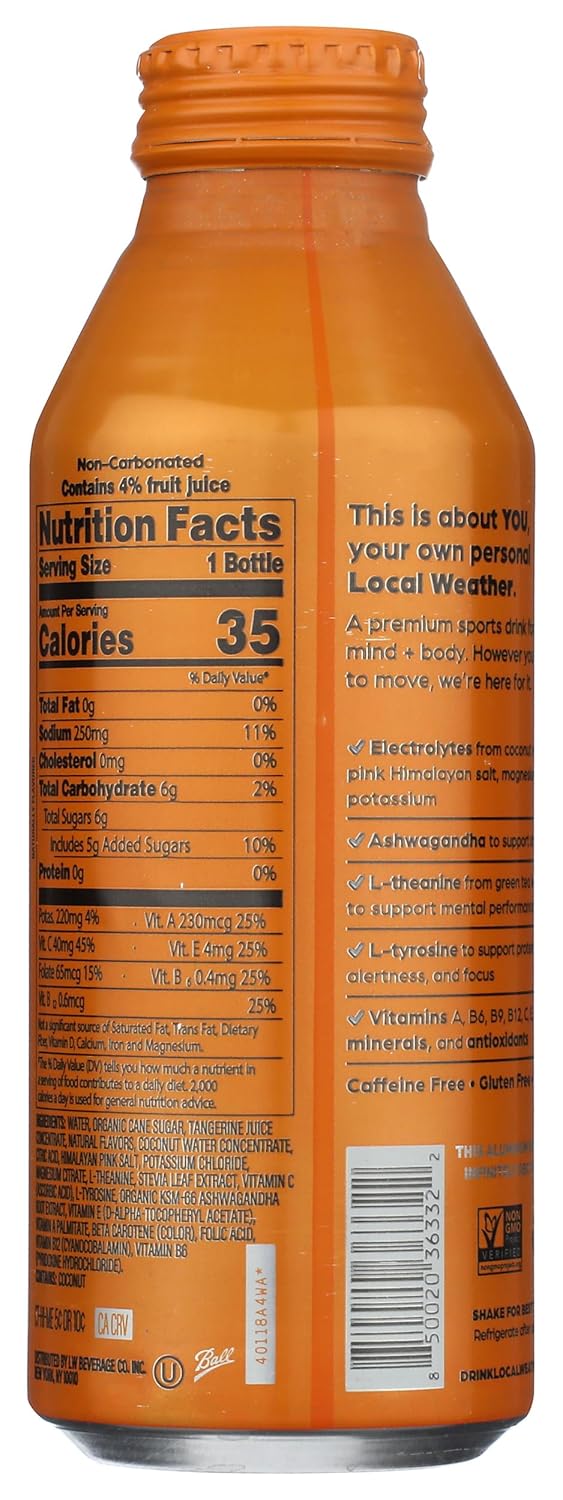 Local Weather Orange Clementine Sports Drink, 16 FZ