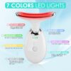 Facial Massager Red-Light-Therapy-for-Face and Neck, Face 𝖲 culpting Wand with 7 Color (White)