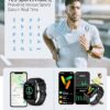 Smart Watches for Men Women with Bluetooth Call, Activity Fitness Tracker 1.96" HD Full Touch Screen with Heart Rate/Sleep Monitor,Waterproof Smartwatches for iOS Android Black
