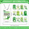 48 Pcs Mental Health Matter Dog Tag 23.62 Inch Charm Necklace Dog Tag Necklaces for Adult Team Favors Mental Health Themed 12 Styles