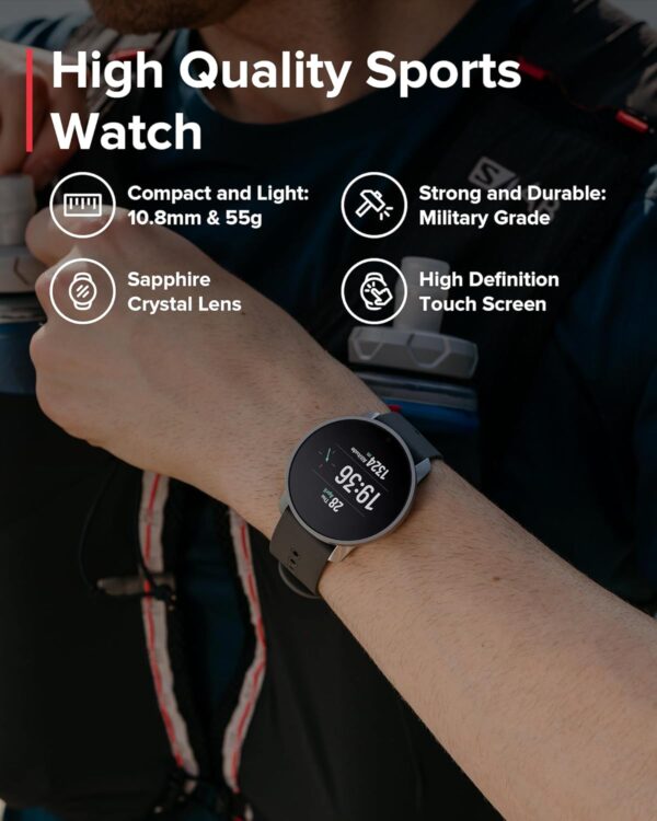 SUUNTO 9 Peak Pro GPS Sports Watch, Up to 30 Days Long Battery Life, 95+ Multisport Watch w/Training Workout Analysis,Advanced Health & Recovery Support, Wrist Heart-Rate Measurement, Titanium Slate