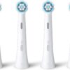 Oral-B iO Gentle Care Electric Toothbrush Head, Twisted & Angled Bristles for Deeper Plaque Removal, Pack of 4 Toothbrush Heads, Suitable for Mailbox, White