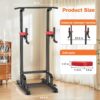 RELIFE REBUILD YOUR LIFE Power Tower Pull Up Bar Dip Station for Home Gym Adjustable Height Strength Training Workout Equipment