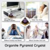 DRTMLY Orgone Pyramid, Orgonite Crystal Pyramid, Orgone Energy Generator for Reduce Stress Healing Meditation Attract Wealth and Lucky (with 1 Chakra Bracelet)