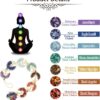 Top Plaza 7 Chakra Stones Healing Crystals Life Tree Wall Hanging Ornament Decoration for Good Luck Reiki Yoga Meditation Protection Mothers Day Mom Gifts