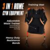 3-in-1 Vest for Muscle Training, Posture Correction, Waist Trainer - Full Body Fitness - Travel & Home Workout equipment