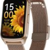 Smart Watch Health Fitness Tracker with 24/7 Heart Rate, Blood Oxygen Sleep Monitor, 110+ Sports Modes, Step Calorie Counter Pedometer IP68 Waterproof (Gold, 1.57)