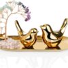 ZenBless Crystals Tree,Small Birds Statue,7 Chakra Healing Crystals Stones Tree Storage Tray Yoga Meditation Zen Room Office Home Decor Set Figurine Ornament Decoration Feng Shui Wealth Luck