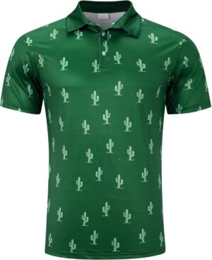 uideazone Golf Shirts for Men Dry Fit Polo Shirt Short Sleeve Moisture Wicking Golf Polos Performance Golf Tennis Shirt