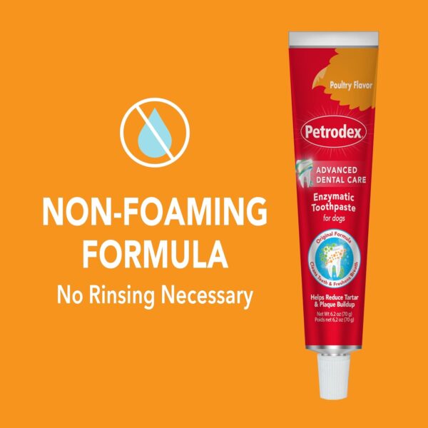Petrodex Toothpaste for Dogs and Puppies, Cleans Teeth and Fights Bad Breath, Reduces Plaque and Tartar Formation, Enzymatic Toothpaste, Poultry Flavor, 6.2oz