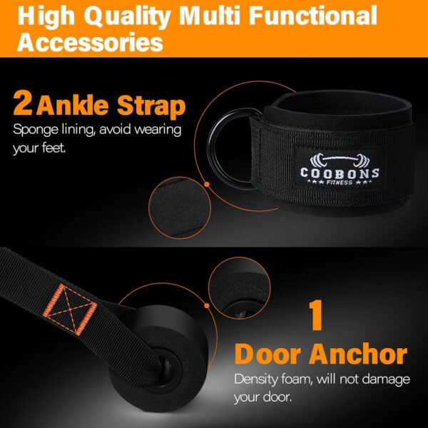 Resistance Bands, Heavy Exercise Bands with Handles, Fitness Bands for Working Out, Workout Bands for Men and Women, Weight Bands Set for Muscle Training, Strength, Yoga, Home Gym Equipment