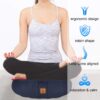 Round Zafu Meditation Cushion, D=15" H=5.5" Zabuton Meditation Pillow, Yoga Bolster/Pillow, Floor seat, Zippered Organic Cotton Cover, Natural Buckwheat, Kneeling Pillow - Grey