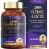 Liver Cleanse Detox & Repair 25-in-1 with Milk Thistle,Dandelion Root,Beetroot, Artichoke Extract for Liver Health Herb Liver Support Supplement Vitamins Zinc, Choline 90 Vegan Capsules