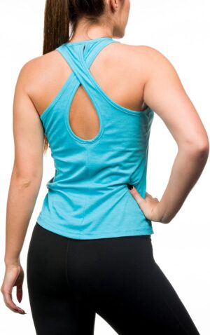 Epic MMA Gear Womens Cross Open Back Scoop Neck Style Yoga Tank Top Sam-9 Style