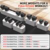 Adjustable Dumbbells Set, 20/30/40/55/60/70/80/90lbs Free Weight Set with Connector, 2 or 3 in 1 Dumbbells Set Used as Barbell, Kettlebells, Fitness Exercises for Home Gym Suitable Men/Women