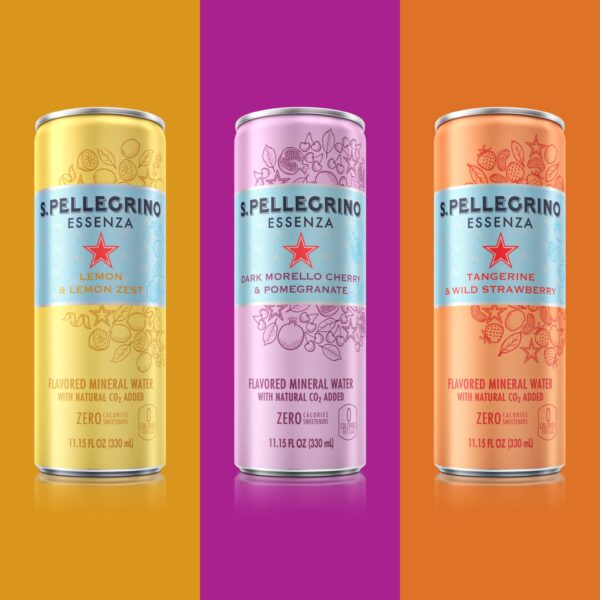 S.Pellegrino Essenza Variety Pack - Lemon, Dark Morello Cherry, Wild Strawberry,11.15 Fl. Oz (Pack of 24)