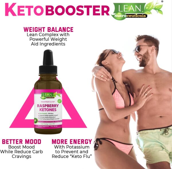 Weight Loss Keto Raspberry Ketone Drops, Appetite Suppressant Fat Burner Diet Energy Supplement Metabolism Booster That Work for Belly for Men and Women, Slim Faster Than Gummy Pill Capsule Tea, 60 ml