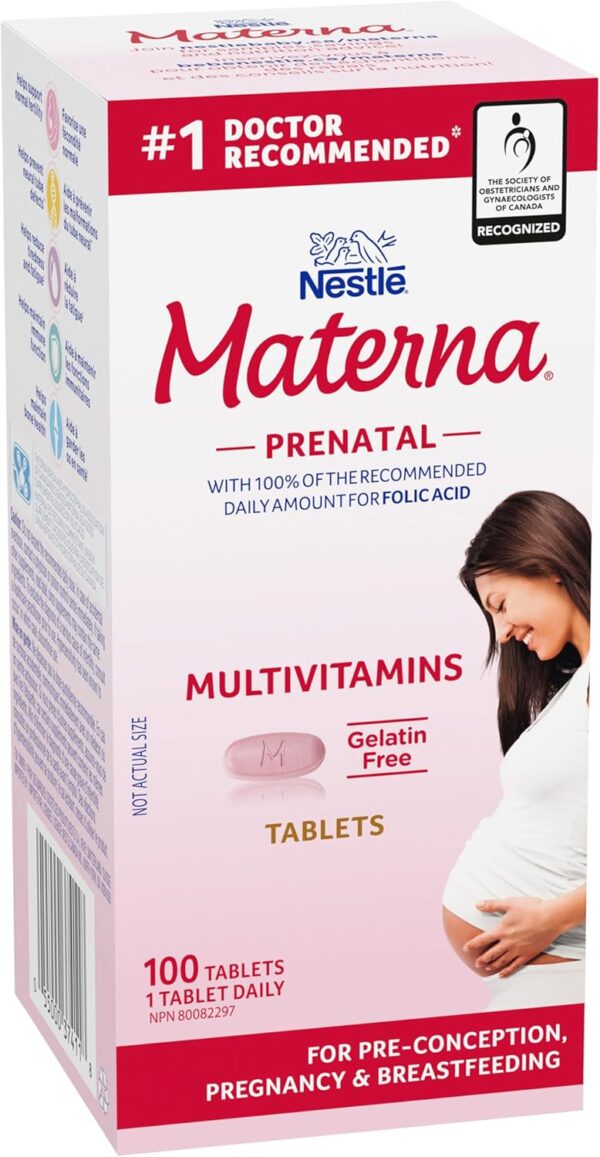 Materna Nestle Prenatal Postpartum Vitamin & Mineral Supplement 100 Tablets