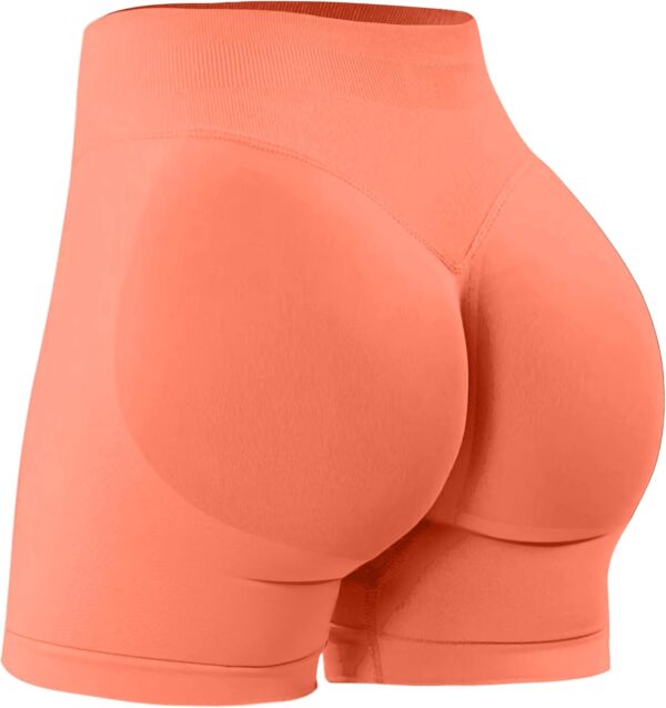 Unthewe Womens Workout Seamless Scrunch Butt Lifting Shorts High Waisted Tummy Control Gym Yoga Shorts