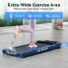 Walking Pad Treadmills for Home Office, Under Desk Walk Mat with APP and Remote Control, 3 in 1 Portable Exercise Equipment, Compact Jogging Running Machine for Small Space, 300 Lbs Capacity