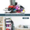 Weight Rack Home Gym Storage, Yoga Mat Storage Rack Workout Equipment Storage Rack for Dumbbells Kettlebell Resistance Band, Exercise Equipment Gym Rack Organizer with Wheel and Levelling Feet