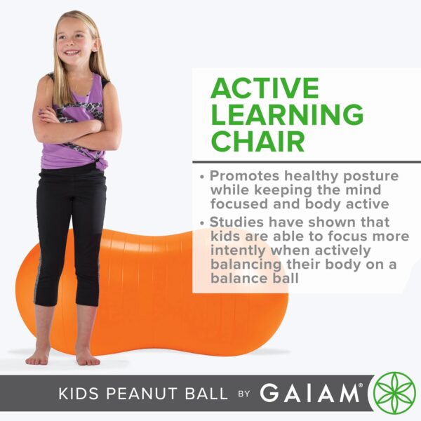 Active Seat Peanut Shaped Bounce Desk Chair -Exercise Yoga Balance Sitting Ball - Sensory Toys- Flexible Seating, Wiggle Seat for Boys and Girls