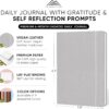 Best Daily Journal for Men & Women for Mindfulness, Productivity, Happiness & Self Care | Gratitude Journal, Affirmation Journal, Positivity Journal, Manifestation Journal, Self-Care Journal, Habit Tracker & Daily Journal with Prompts (Gray)