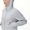 THE GYM PEOPLE Women's Full-Zip Up Hoodies Jacket Fleece Workout Crop Tops Sweatshirts with Pockets Thumb Hole