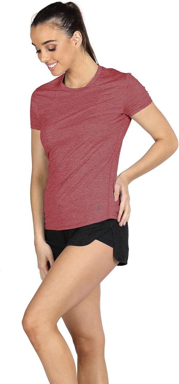 icyzone Workout Running Tshirts for Women - Fitness Athletic Yoga Tops Exercise Gym Shirts (Pack of 3)