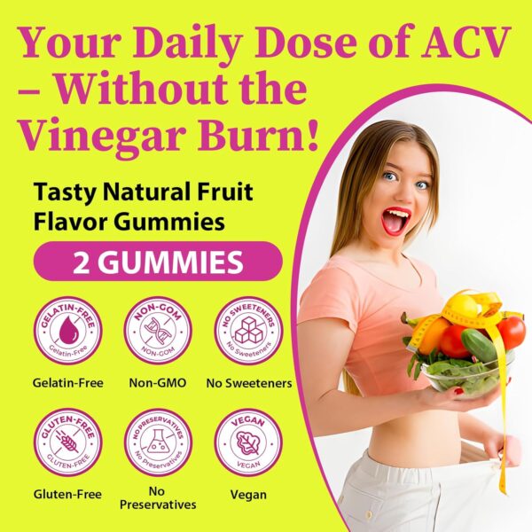 Apple Cider Vinegar Gummies, Keto ACV Gummies 2000MG, Detox Cleanse Gummies for Women and Men, Max Strength Keto Gummies with Green Tea, B12 for Metabolism Support & Digestive Health - 2 Months Supply