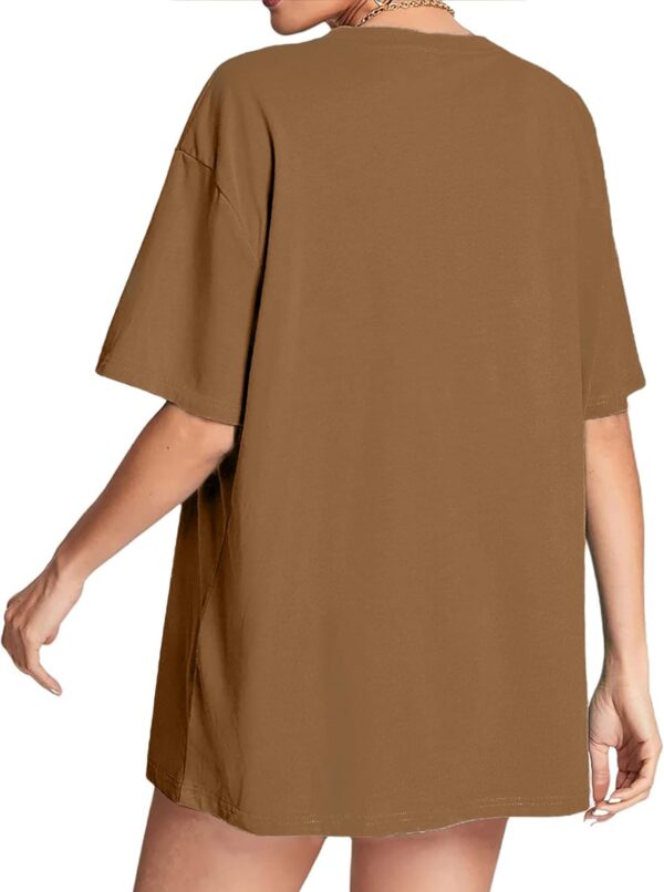 CSDAJIO Women's Graphic Oversized Tshirt Vintage Half Sleeve Round Neck Baggy Tee Summer Casual Tunic Shirt