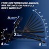 OPPSDECOR Weight Bench Set with Preacher Curl Hyper Back Extension, All-in-One Sit Up Bench, Roman Chair, Professional Bench Press for Full Body Exercise Workout Benches for Home Gym