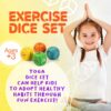 Fun Fitness Dice for Kids - Children's Workout Dice and Yoga Dice Set - Fitness Exercise Dice Game with Kids Yoga Poses - Childrens Foam Exercise Dice, Great Kids Exercise Equipment - Kids Ages 3+