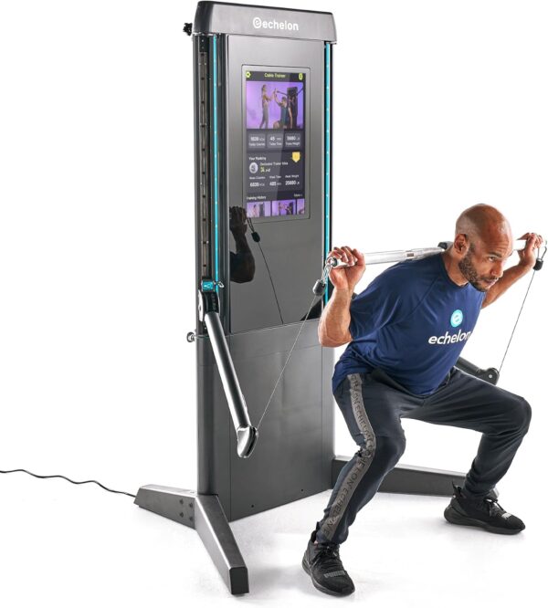 Echelon Strength Pro Home | Home Gym Equipment | Strength Training | Exercise Equipment | WiFi Enabled HD Touchscreen | Up to 132 lbs Arm Weight Capacity | 4 Interchangeable Accessories