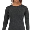 3-4 Pack Dry Fit Long Sleeve Tshirt for Women Moisture Wicking Long Sleeve Tee Outdoor Compression Running Workout Tops