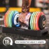 Adjustable Dumbbells Set 12.5LB/22.5LB Pair, 1-Sec Fast Adjustable 5 Weights by Turning Handle, Premium Comfort Non-slip Metal Dumbbells with Tray, Compact Size for Full Body Home Workout