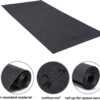 ZENY Exercise Equipment Mat Treadmill Mat 8x3 ft Floor Mat High Density Fitness Gym Mat for Indoor Bike Cycling Mat,Jump Rope Mat,Elliptical Mat,Hard Floor Carpet Protection Black