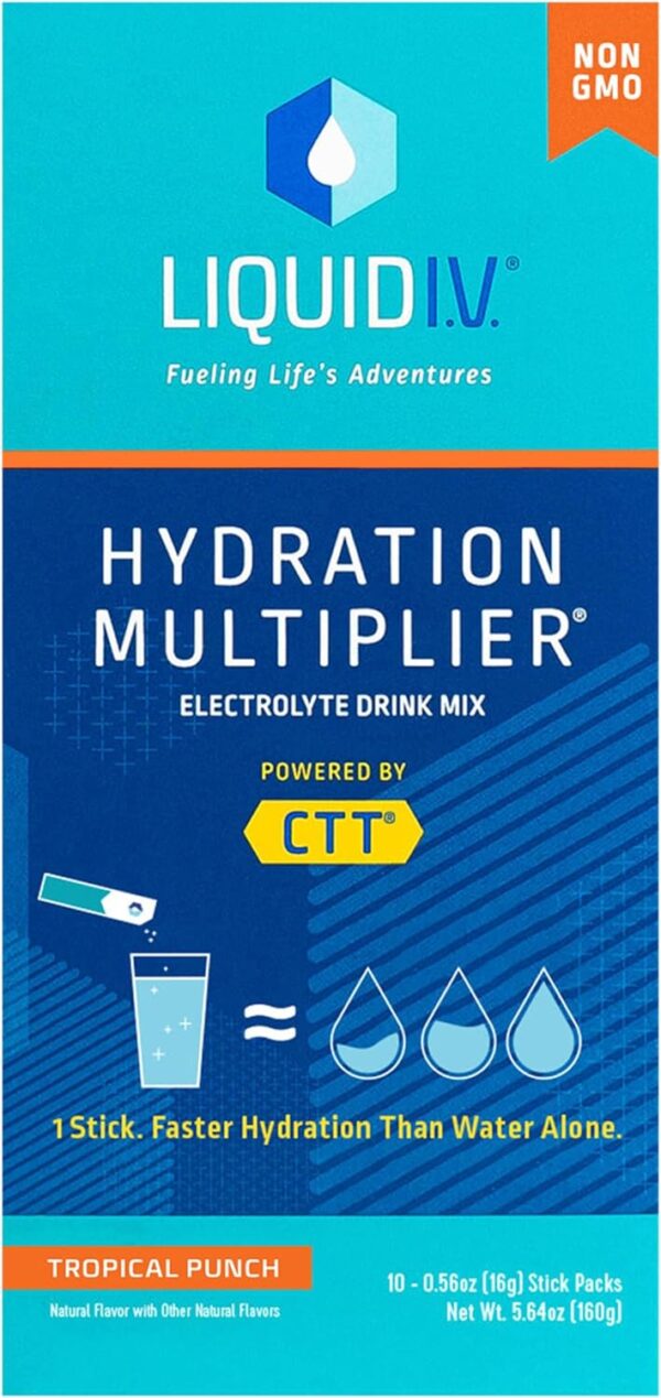 LIQUID IV Tropical Punch Hydration Drink Mix 10 Count, 5.64 OZ