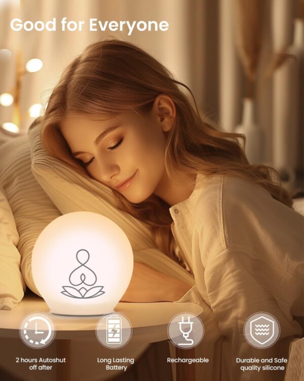 Syrinx Breathing Light Therapy Lamp - for Stress Relief & Relaxation LED Meditation Light with Breathing Guide for Focus & Deep Breathing Exercises