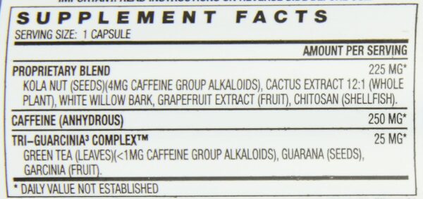 Stacker 3 Metabolizing Fat Burner with Chitosan, Capsules, 100Count Bottle