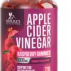Apple Cider Vinegar Gummies 1000mg for Detox & Cleanse, ACV Gummy Vitamin B12 for Digestion Metabolism & Immune Health Support, Natural Apple Raspberry Flavor, Gluten Free & Vegan - 120 Gummies