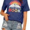 Banned Books Shirts for Women Reading Tshirts Gifts for Teacher Bookworm Readers Librarian Bibliophile Tee Tops S-XXL