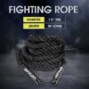 Battle Ropes 1.5 inch 30 ft - Polyester Workout Rope Heavy for Home Body Workouts Building Muscle, Black