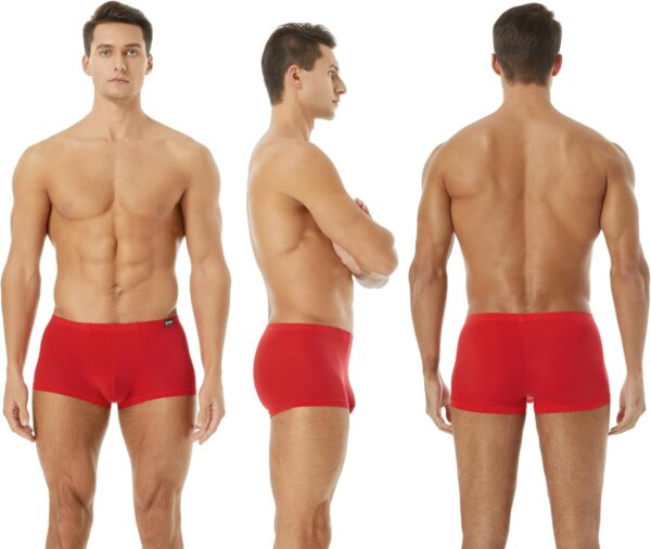 Mens Silky Underwear Short Leg Boxer Briefs Pack Health to Wear
