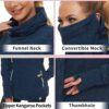 71quDH2HLBL._AC_SL1250_.jpg Soneven Women's Running Fleece Sweatshirts Cowl Neck Thermal Pullover Long Sleeve Shirt with Pocket and Neck Gaiter Face Mask