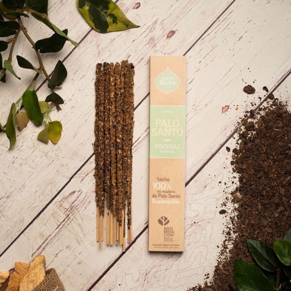 Palo Santo Incense Sticks - Natural Smudge Sticks for Cleansing, Meditation, Relaxation - Vegan, Slow-Burning, Low Smoke - Handmade in Argentina - 9”, 16 Pieces, (Patchouli)