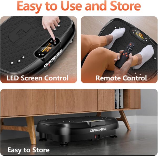 Vibration Plate Exercise Machine DamKee Vibration Plate for Lymphatic Drainage Vibration Plates for Weight Loss Workout Equipment Home Gym Full Body Vibrating Plate